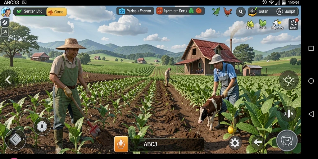 Tampilan gameplay seru di dunia pertanian ABC33.