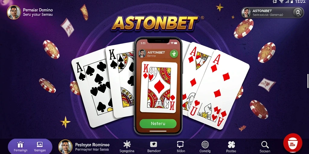 Screenshot ASTONBET menunjukkan momen mendebarkan dalam permainan Domino.