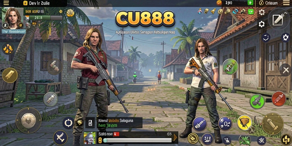 Tampilan utama CU888 dengan berbagai fitur utilitas yang bermanfaat.