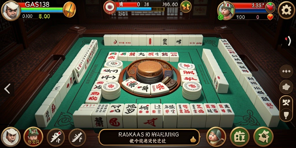 Screenshot gameplay GAS138 dengan suasana Mahjong yang seru.
