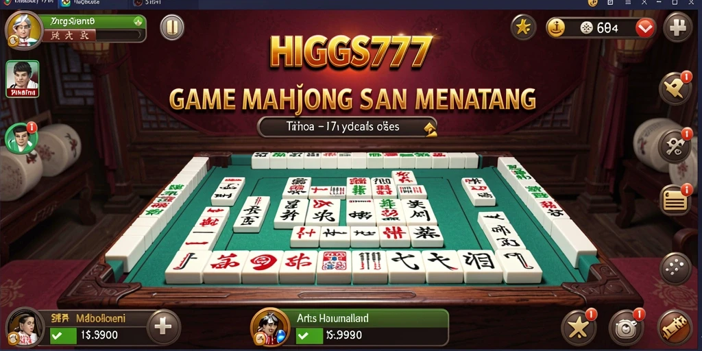 Tampilan gameplay HIGGS777 dengan grafis Mahjong yang menawan.