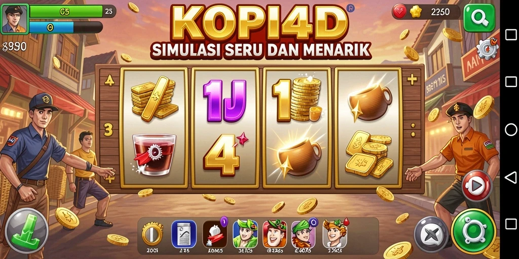 Tampilan gameplay KOPI4D yang menarik dan menantang.
