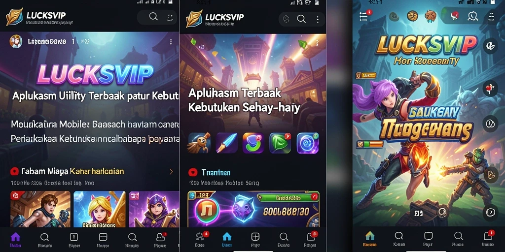 Tampilan antarmuka pengguna LUCKSVIP yang intuitif dan modern.