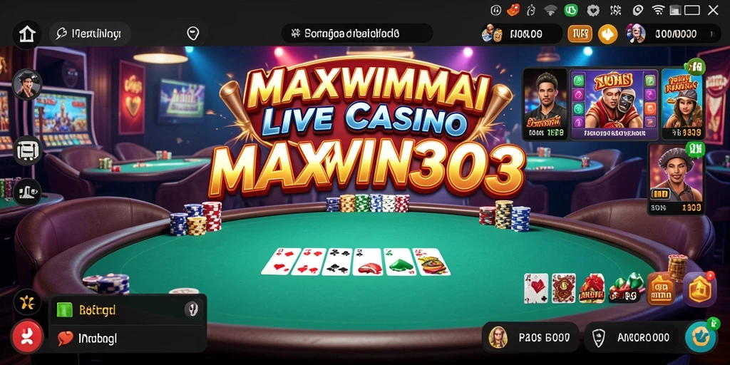 Tampilan screenshot gameplay Live Casino di MAXWIN303 yang mendebarkan dan interaktif.