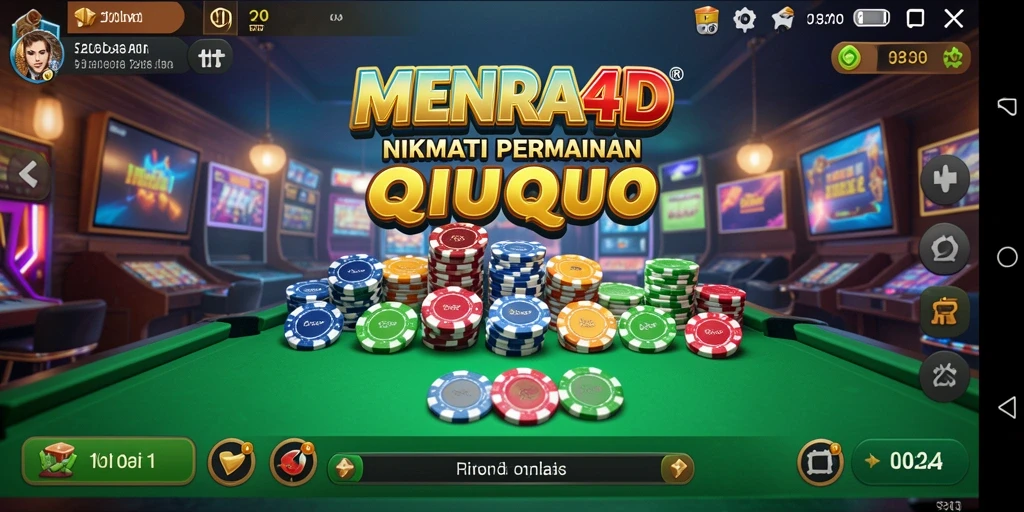 Screenshot MENARA4D menampilkan gameplay seru QiuQiu.