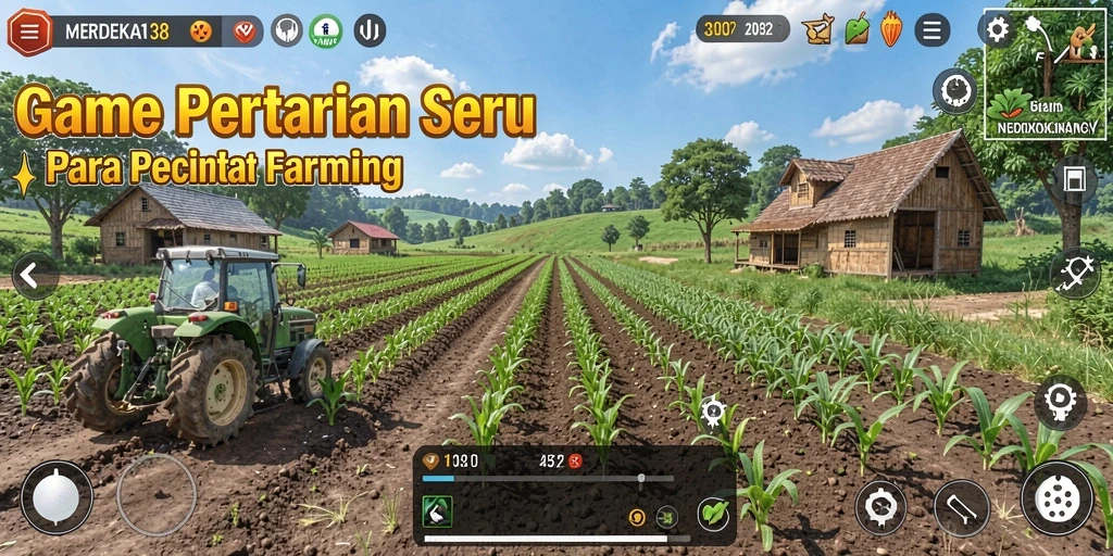 Gameplay seru dalam MERDEKA138 yang menampilkan pertanian yang realistis.