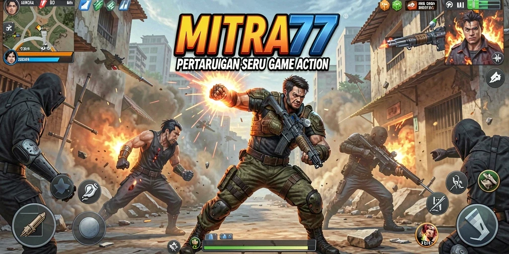 Tangkapan layar gameplay MITRA77 yang memukau saat pertarungan aksi.