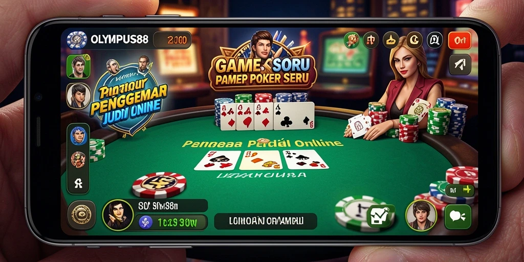 Tampilan gameplay OLYMPUS88 yang menegangkan saat bermain Poker.