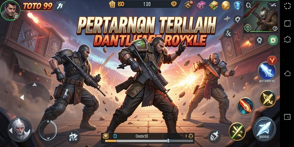 Screenshot gameplay TOTO99 menunjukkan aksi pertarungan yang intens.